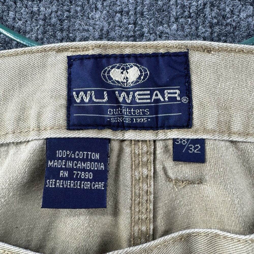 Vintage Wu Wear Jeans WuTang Pants Khaki Baggy Cargo Pants Streetwear 36x32 Rare - Picture 4 of 14